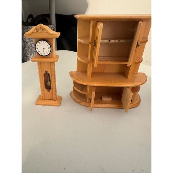 Vintage Wooden Dollhouse Miniature Furniture Set - Picture 5 of 10